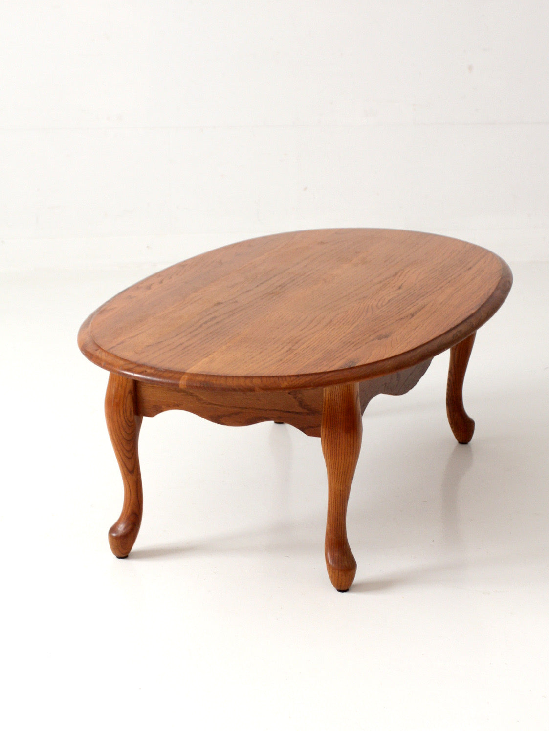vintage oval oak French Provincial coffee table