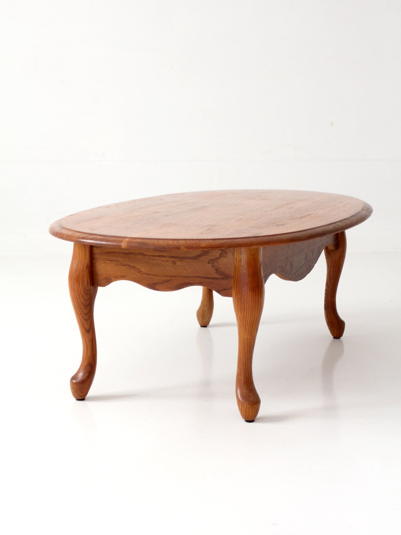 vintage oval oak French Provincial coffee table