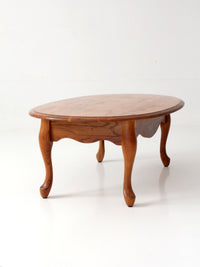 vintage oval oak French Provincial coffee table