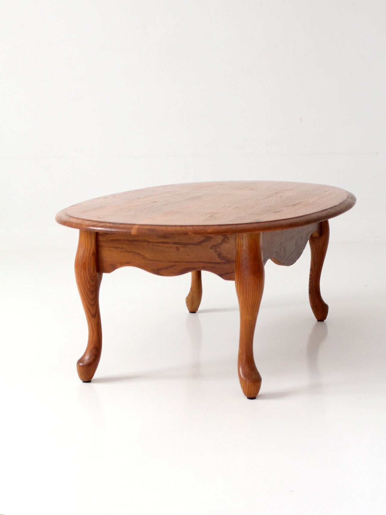 vintage oval oak French Provincial coffee table