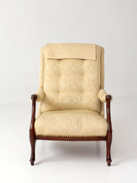vintage French Provincial upholstered lounge chair