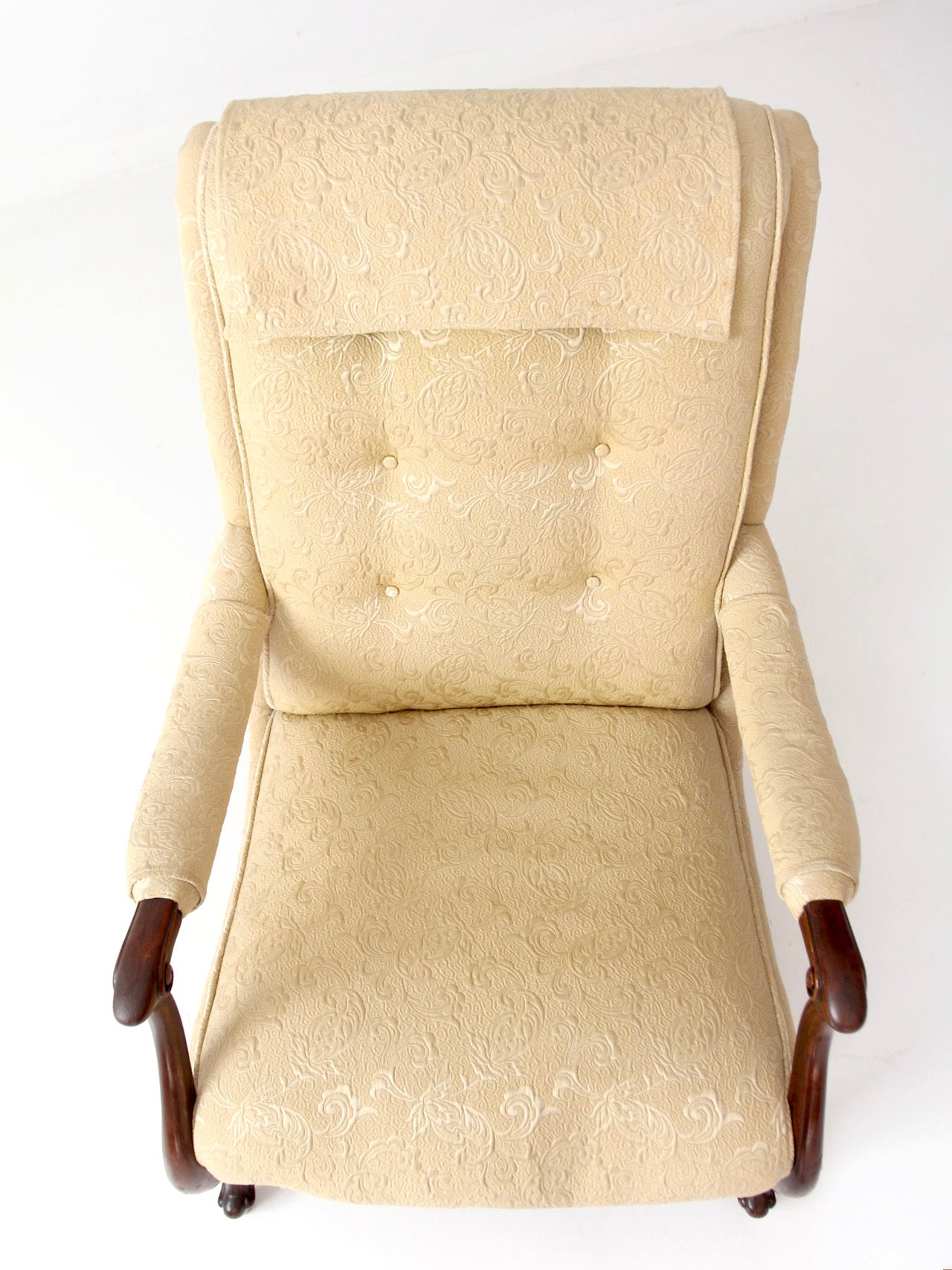 vintage French Provincial upholstered lounge chair