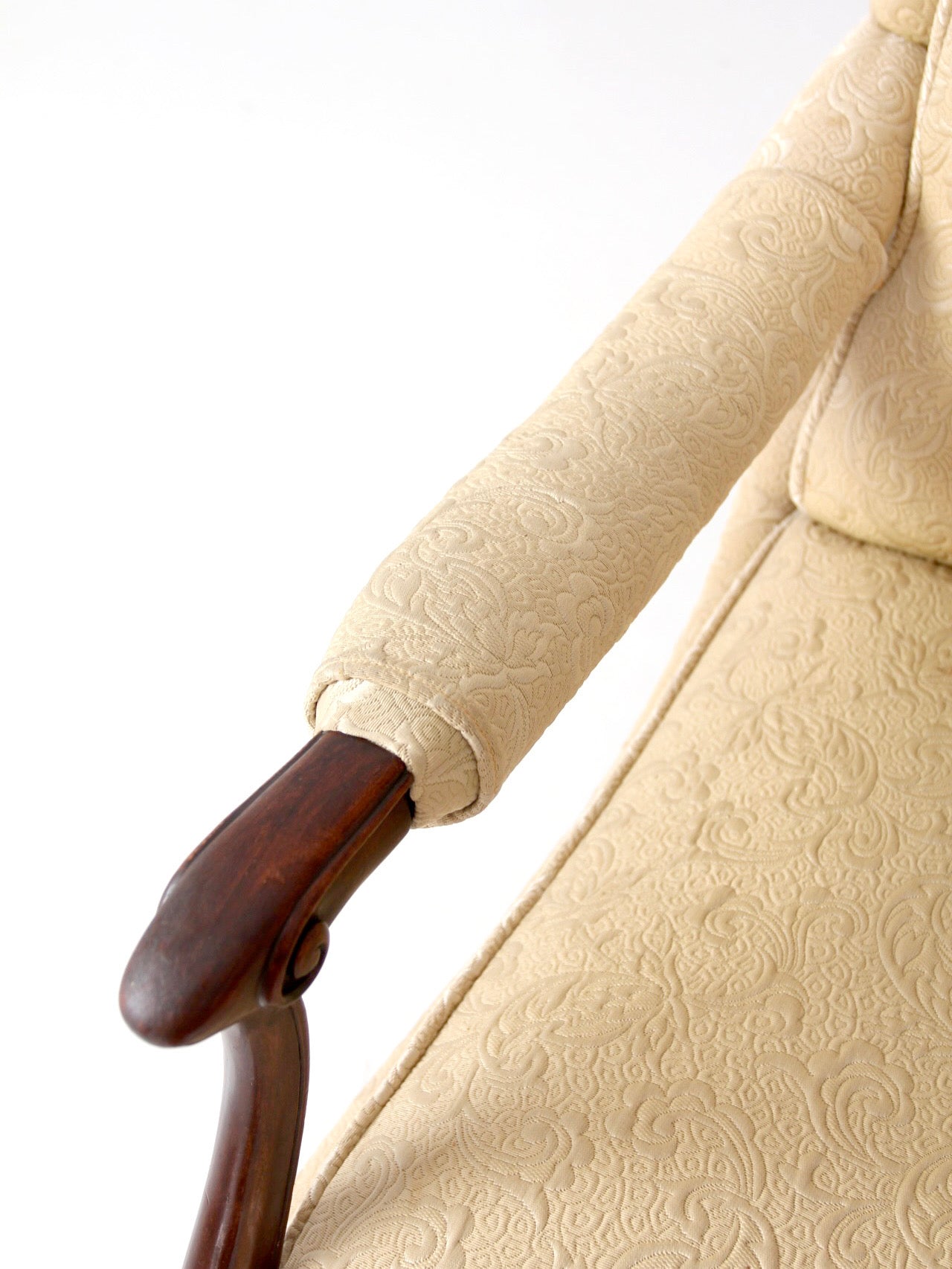 vintage French Provincial upholstered lounge chair