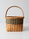 vintage splint weave basket