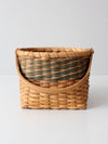 vintage splint weave basket