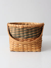 vintage splint weave basket