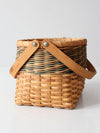 vintage splint weave basket