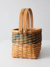 vintage splint weave basket