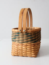 vintage splint weave basket