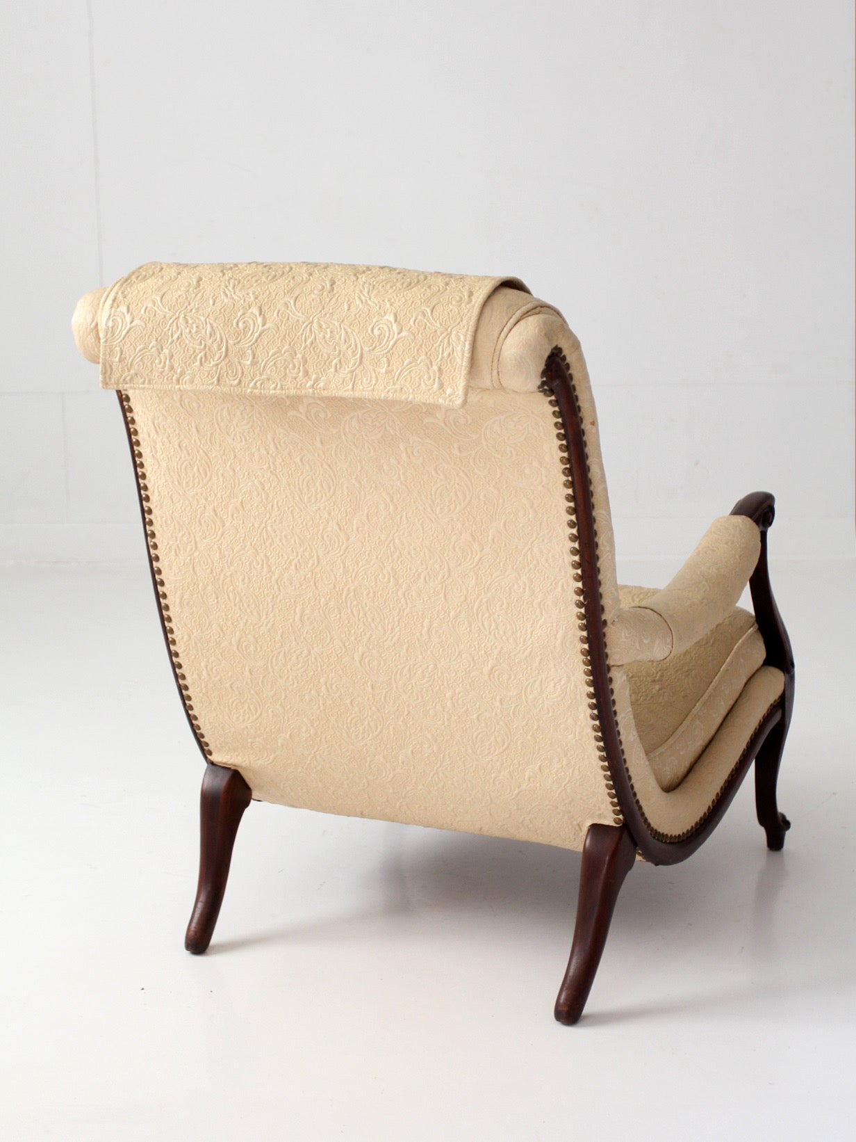 vintage French Provincial upholstered lounge chair