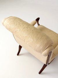 vintage French Provincial upholstered lounge chair