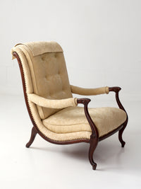vintage French Provincial upholstered lounge chair