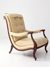 vintage French Provincial upholstered lounge chair