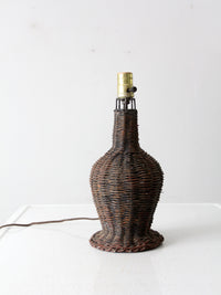 vintage wicker table lamp