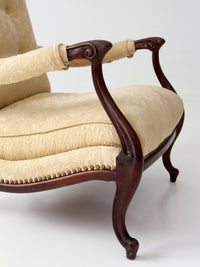 vintage French Provincial upholstered lounge chair