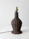 vintage wicker table lamp