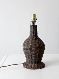 vintage wicker table lamp