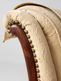 vintage French Provincial upholstered lounge chair