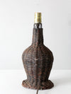 vintage wicker table lamp