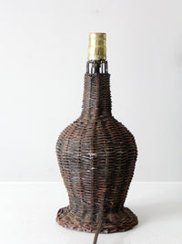 vintage wicker table lamp