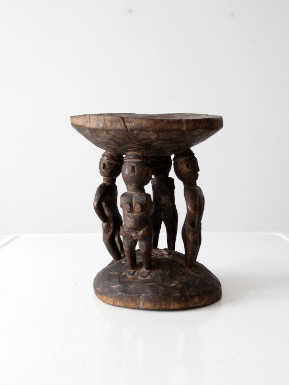 vintage African tribal art stool