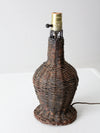 vintage wicker table lamp