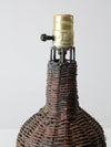 vintage wicker table lamp