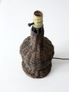 vintage wicker table lamp