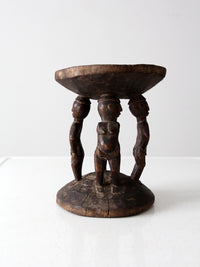 vintage African tribal art stool