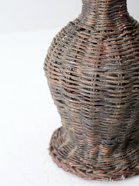vintage wicker table lamp