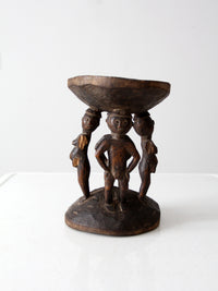 vintage African tribal art stool