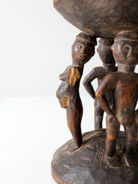 vintage African tribal art stool