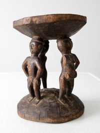 vintage African tribal art stool