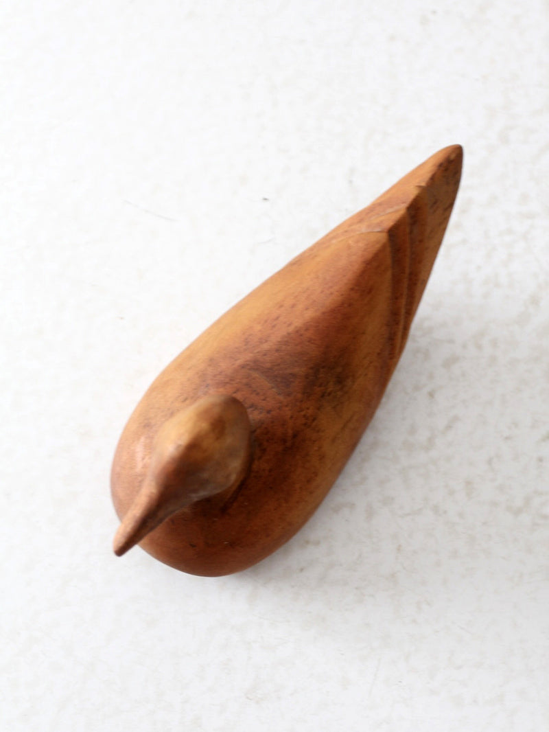 vintage hand-carved wood duck