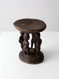 vintage African tribal art stool