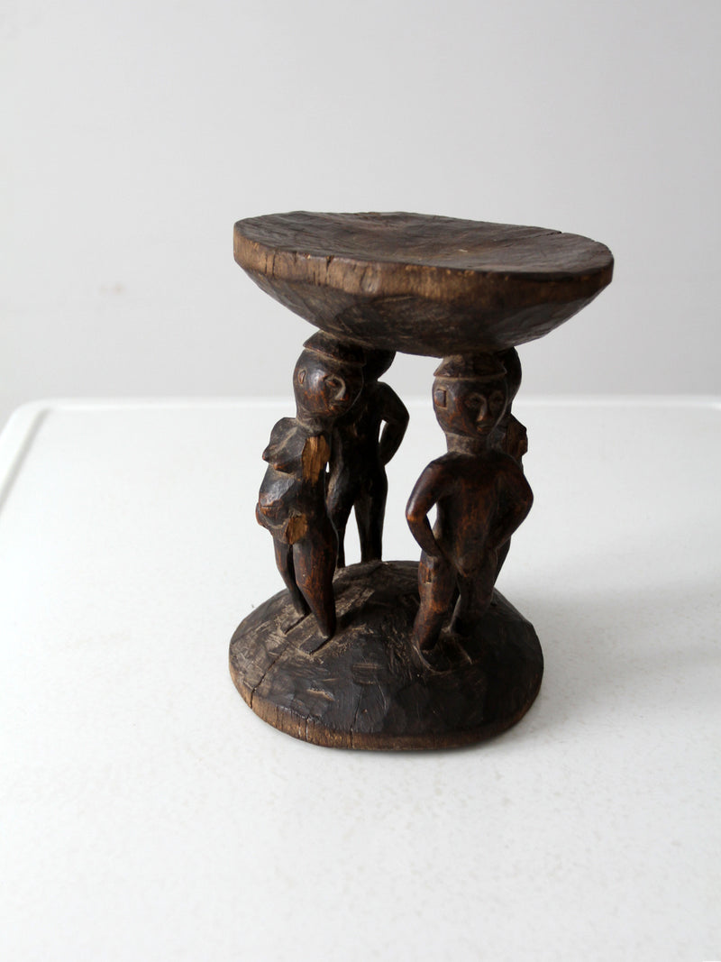 vintage African tribal art stool