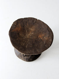 vintage African tribal art stool