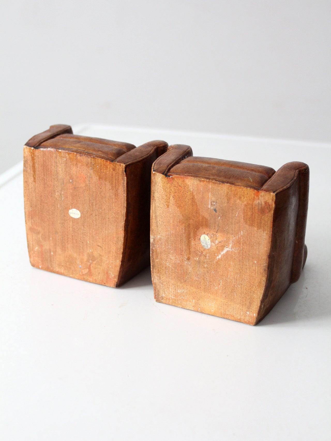 mid-century club chair bookends