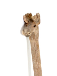 vintage hand carved moose walking stick
