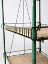 vintage industrial metal wire shelf