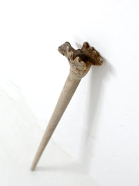 vintage hand carved moose walking stick