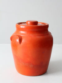 antique hand-painted stoneware cookie jar