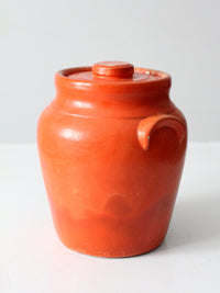 antique hand-painted stoneware cookie jar