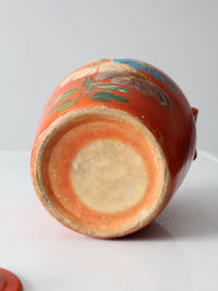 antique hand-painted stoneware cookie jar