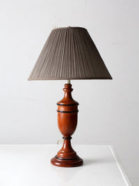 mid-century American turned wood table lamp