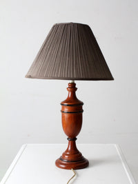 mid-century American turned wood table lamp