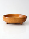 vintage footed wood bowl