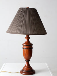 mid-century American turned wood table lamp