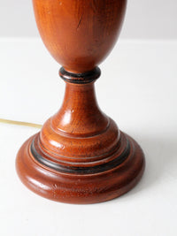 mid-century American turned wood table lamp