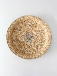 vintage woven basket tray
